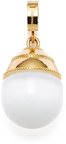 Leonardo Jewels Clip&Mix Elna Anhänger, Ketten-Anhänger aus Edelstahl, Perle, Catseye-Charm, Goldig, Damen Schmuck 022893