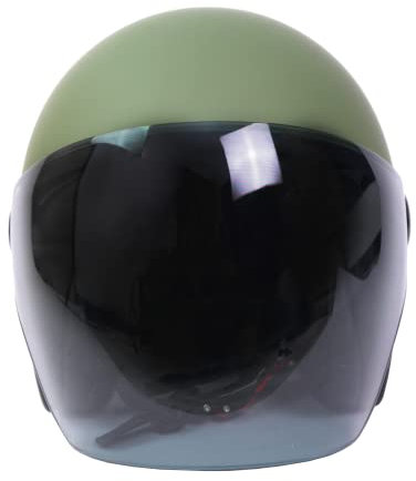 BY CITY Motorradhelm The City Unisex | Integralhelm aus Glasfaser | mit injiziertem Visier und Belüftungsöffnungen | herausnehmbares und waschbares Innenfutter | Klassischer oder Retro-Stil | ECE/UN