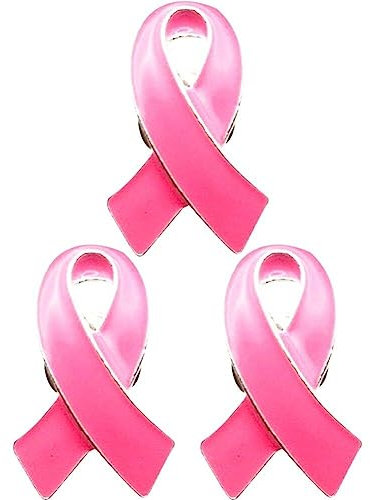 Ppmter 3 pièces Ruban Rose Broches Sensibilisation au Cancer du Sein Broche prévention publicité Logo Boutons Badge épinglettes