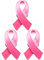 Ppmter 3 pièces Ruban Rose Broches Sensibilisation au Cancer du Sein Broche prévention publicité Logo Boutons Badge épinglettes