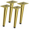 Mavö 4 x Möbelfüße Möbelbeine Sofabeine Beine Schrank Kommode Kommodenbeine Sideboardbeine 20cm NED (Gold)