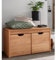 Lomadox Massivholz Flurbank Garderobenbank Schuhtruhe Buche 2 Schubkästen 82x45x40 cm