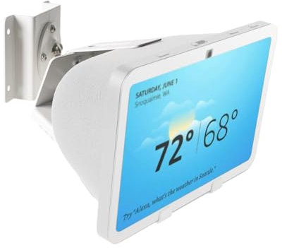 shinar Support Mural en métal pour Sh0w 8 (3ème génération), pivotant jusqu'à 360°, inclinable à -50°/+50°, Accessoire pour Sh0w 8 3ème génération, avec Gestion des câbles (Blanc)