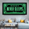 CHAOJIART „Money Never Sleeps“ Leinwandkunst, Poster und Drucke, inspirierende Sätze, abstrakte Wandbilder, Leinwandgemälde, Heimdekoration, Cuadros, 50 x 100 cm, rahmenlos
