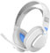 Fockety Casque de Jeu, Récepteur 2,4 G Bluetooth sans Fil Filaire 4 Modes Rotatif Léger sur L'oreille avec Micro, Bandeau Réglable, Casque de Jeu USB Type C 1000 MAh (Blanc Bleu)