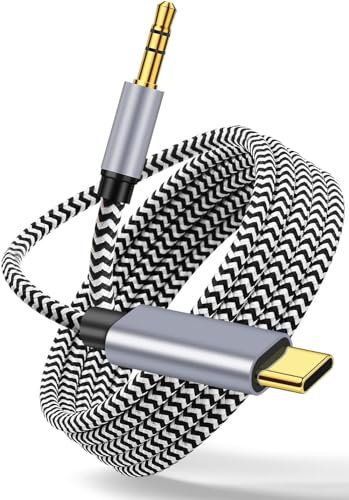 Câble USB C vers 3,5mm Jack, USB C vers Auxiliaire Prise Jack, Cable Jack Adaptateur Casque, Cable Aux Voiture Stéréo Audio Compatible avec Samsung Galaxy S22/S21/S20/Note,Xiaomi,Huawei et Plus - 1M