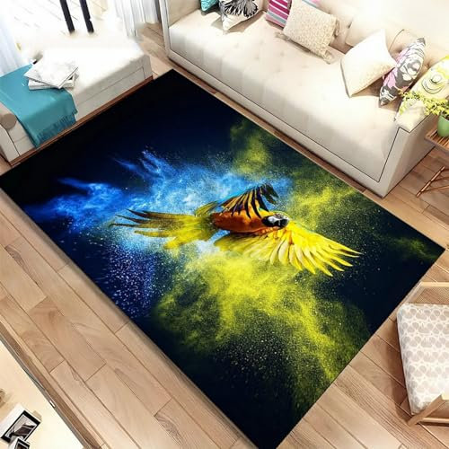 Kinderteppich Farbe Papagei Papagei Vögel Tier - Kurzflor Teppich Kinderzimmer Spielteppich Antiallergen Und Extra Weich - Babyzimmer Teppiche Für Junge Und Mädchen Babyteppich 180 X 280 Cm -3A2X-T4U2