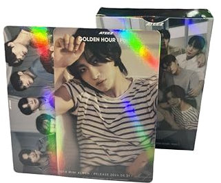 ATEEZ Album Laser Card Golden Hour Part.1 Photocards 55 Pcs ATEEZ New Album Laser Card Golden Hour Part.1 Lomo Cards ATEEZ Album Postcards ateez Photocards Set