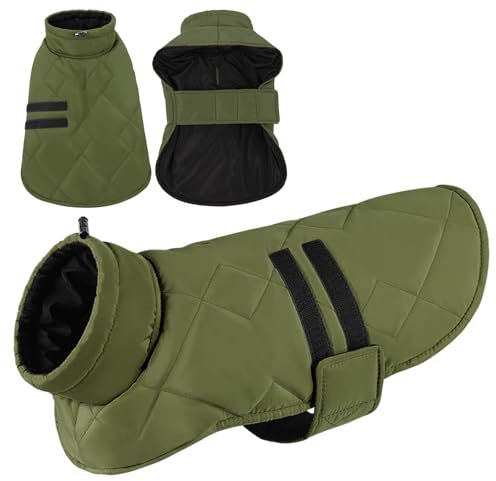 CITÉTOILE Hundemantel Winter,Hoher Kragen Hundejacke für Mittelgroßer Hunde, Hundejacke für Dackel,Bulldogge, Winddichte Hundemantel für Hund Indoor & Outdoor Camping Wandern