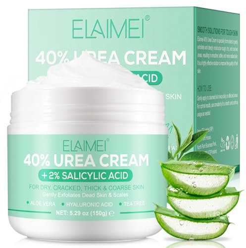 150 Gramm Urea Cream, Urea Cream 40 Percent, with 2% Salicylic Acid, Tea Tree and Aloe Vera for Deep Moisture, Hand Cream, Callus Remover and Softening for Feet Hands