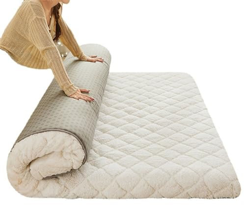 HUMAJORY Japanische Futon-Bodenmatratze, Volle Größe, Futonmatratze, Futon-Sofa, Couch, Bett, Rollmatratze, Bettauflage, Matte, Bodenmatratze for Erwachsene(120x200cm)