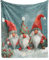 ABAKUHAUS Weihnachten Weich Flanell Fleece Decke, Weihnachts-Elfen-Wichtel-Druck, Gemütlicher Plüsch Decke Werfen, 125 x 175 cm, Zinnoberrot Blau grau Grau