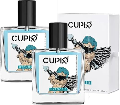 Die neue verbesserte Version 2.0 von Cupid Hypnotic Pheromon Cologne für Männer, Herren Amor Parfüm enthält (Pheromone), Cupid Herren Cologne, Herren Lasting Romantic Cupid Charm Parfüm (2 Stück)