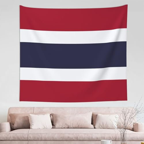 HJLUUFT Wandkunst mit Thailand-Flagge, Wandbehang, Wandteppich für Wohnzimmer, Wohnheim, Heimdekoration, Schlafzimmer, ästhetische Dekoration