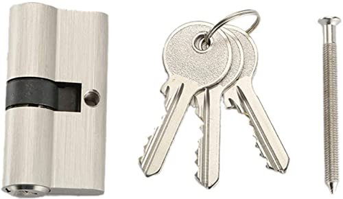 Türschließzylinder, Euro-Zylinderschloss mit Daumendrehung, Zylinderschloss, Hardware, Schrank, Büro, Terrasse, Schutz, Ersatz, Schublade, Zuhause, hochwertige Möbeltüren mit 3 Schlüsseln, Türzylinder