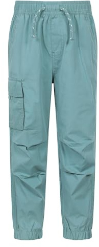 Mountain Warehouse Active Kids Trousers - Lightweight, Fast Drying All Season Pants, Shrink & Fade Resistant Casual Bottoms - for Spring Summer, Travelling, Camping Green Teen Size 13 Years