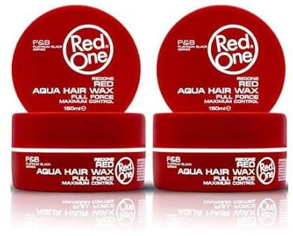 Aqua Hair Wax Rot, maximale Stärke, Haarwachs mit Wasser, 150 ml, 2 Stück