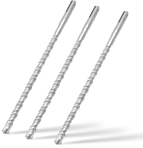 3tlg SDS Plus Bohrer 10 x 200mm,Professionell Betonbohrer mit 4 Hartmetall Schneiden,Hammerbohrer Für Stein,Beton,Ziegelmauer & Stahlbeton​