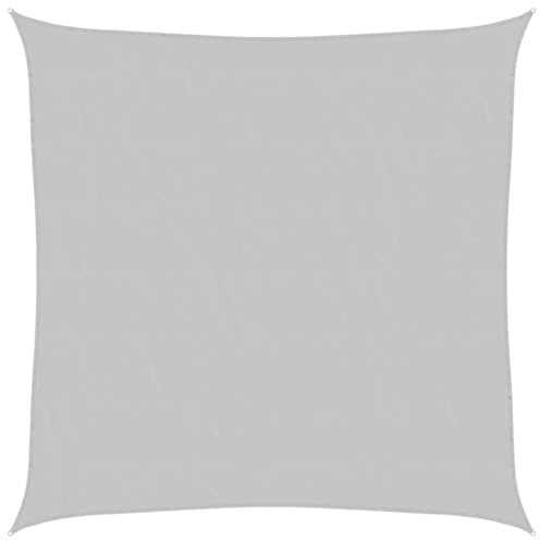 Voile d'ombrage gris clair - 2,5 x 2,5 m - 100 % polyester Oxford - Résistant aux UV - Avec anneaux en D - Pour terrasse, jardin, balcon - Offre de l'ombre