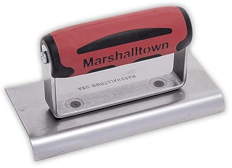 MARSHALLTOWN Coupe-bordure en béton incurvé et droit, lame en acier carbone 6 x 3, 1/2 rebord x rayon 3/8, fabriqué aux États-Unis, 176D
