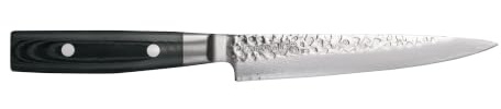 Yaxell Couteau à Viande Zen, 15 cm, Acier Inoxydable Damas 37 Couches, Manche Micarta, aiguisage Double Face