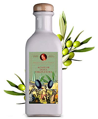 Maria de la Vara Olivenöl Virgin Extra – erste Güteklasse 0,5L I Natives Olivenöl Extra Vergine I Kaltgepresstes Olivenöl zum Braten & für mediterrane Küche I Aceite de Oliva – Made in Spain
