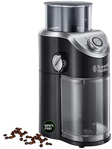 Russell Hobbs Macinacaffè Elettrico - Impostazioni di Macinatura Variabili - da Fine a Grossolano per Chicchi di caffè, noci, spezie, cereali - Capacità 100 g, 140W, 23120-56