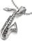 COOLSTEELANDBEYOND Unisex Edelstahl Saxophon Anhänger für Damen für Herren mit 75cm Stahl Kugelkette