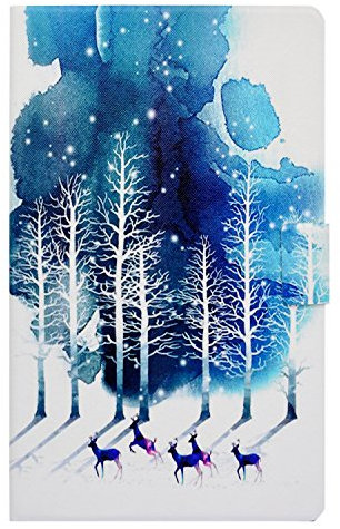 Amazon Fire HD 8 2018 2017 2016 Funda - Ultra Slim Función de Soporte Plegable Smart Cover Stand Case para All-New Fire HD 8 Tablet,Ciervo Morado(Auto Sueño/Estela)