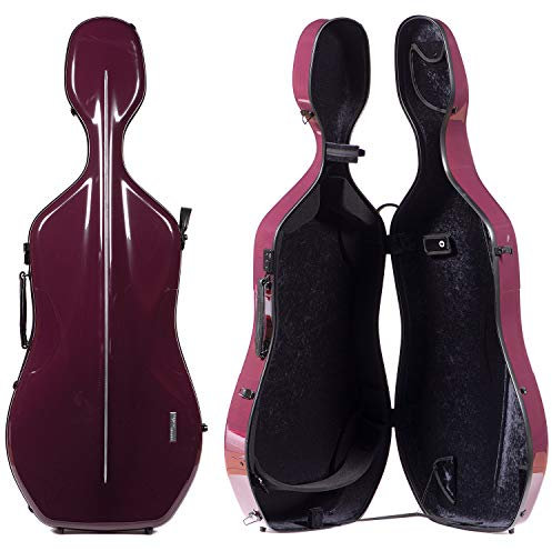 Gewa Celloetui AIR 3.9 kg violett/schwarz Made in Germany extrem bruchsicher, beste Insolationseigenschaften