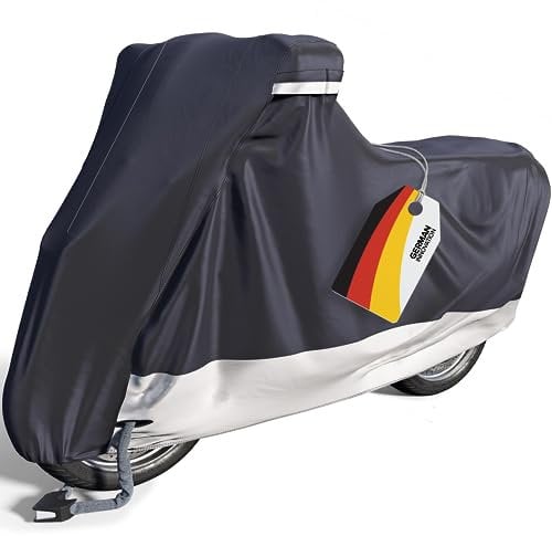 VELMIA Motorrad Abdeckplane - Extrem Hitzebeständig Bis 300° - Winterfest für In- & Outdoor, Vespa, Moped - Motorradgarage