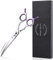 Dream Reach Fellschere 6,5 Inch Gebogene Hundeschere Katzenschere Hunde Haarschere Hundescheren zur Fellpflege für alle Hunde Katze Schneiden und Grooming Japanischer Edelstahl 440C Handarbeit violett
