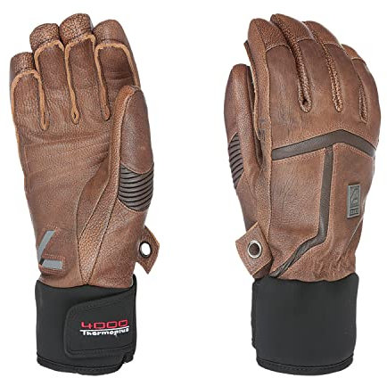 Level Herren Off Piste Leather Handschuhe, Brown, M