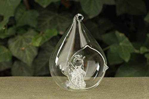 Christbaumkugel Glas mit Engel D7