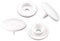50 Druckknöpfe rund Snaps Druckknopf Snap Button Knöpfe Farb- Größenwahl, Größe:12mm, Farbe:weiß