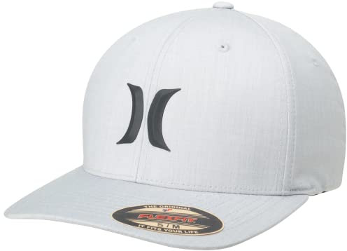 Hurley Men's Baseball Cap - Icond Weld Fitted Hat, Size L/XL, Grey