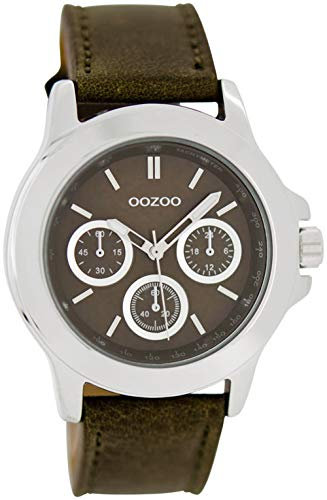 Oozoo Damenuhr mit Lederband 40 MM Dunkelbraun/Dunkelbraun C6187