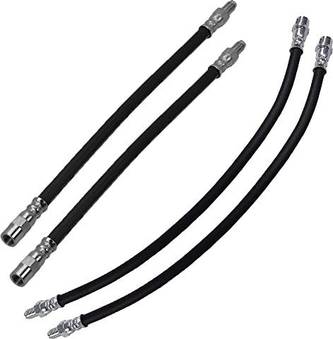 ATEC Germany 4x Bremsschlauch vorne Länge 385mm & hinten Länge 308mm