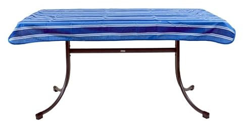 20475-1 Tischdecke 130x160 cm rechteckig blau-weiß gestreift