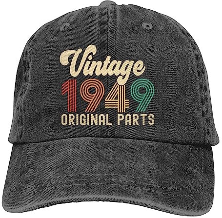 79. 78. 77. 76. 75. 74. 73. 72. 71. 70. Geburtstag Geschenk Vintage 1944 1945 1946 1947 1948 1949 1950 1951 1952 1953 Hut, 1949 Black, Einheitsgröße