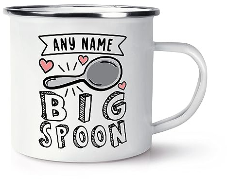 Gift Base Personalisierbarer großer Löffel-Emaille-Tasse