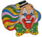 PARTY DISCOUNT NEU Wand-Deko Karnevals-Clown Symbol, ca. 60cm