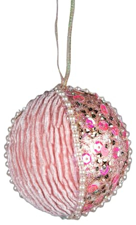 Bola Rosa bebé de 7 cm – Decoración Colgante para árbol de Navidad, Adornos Decorativos Festivos, Colgante de árbol de Navidad con temática de Cuento de Hadas