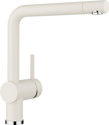 BLANCO LINUS | Küchenarmatur in softweiß | Hochdruck | Rückflussverhinderer | Keramik Kartusche | Gesicherte Wasserqualität & wassersparend