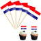 POPOYU 100 Stück Niederlande Fahne Zahnstocher,Flaggenpicker Niederlande,NiederlandeFlagge Klein,Aufkleber Flagge,Flaggen Zahnstocher Welt für Eurovision Contest,Olympische Cupcake Topper