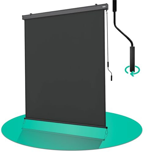 Strattore Ausziehbare Senkrechtmarkise Vertikalmarkise 120 x 250 cm - Markise mit Kurbel für Terrasse und Balkon Schutz vor Sonne und Wind - Beschattung Sichtschutz Windschutz Wasserdicht - Anthrazit