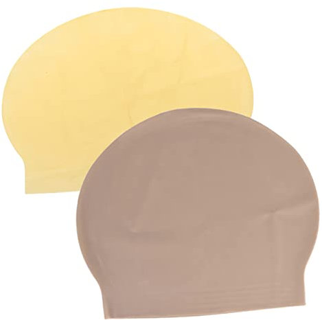 NOLITOY 2stücke Latex Glatzenkappen Für Erwachsene Hautfarbene Gelbe Kostüm-haube Für Halloween Cosplay Und Verkleidung Lustiges Zubehör Für Partys Und Bühnenaufführungen