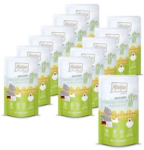 MjAMjAM - Quetschie - Chicks & Friends schmackhaftes Hühnchen an gedünstetem Sellerie 12 x 125g