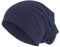 Roughtex Jersey Beanie leichte Mütze aus Baumwolle Stretchmaterial Navy XL/XXL