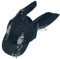 COSSIKA Y2K Metallkette Hasenohr Denim Baseball Distressed Baseball Cap mit Langen Hasenohren für Erwachsene Sonnenschutz Visiermütze Sommer Outdoor Radfahren